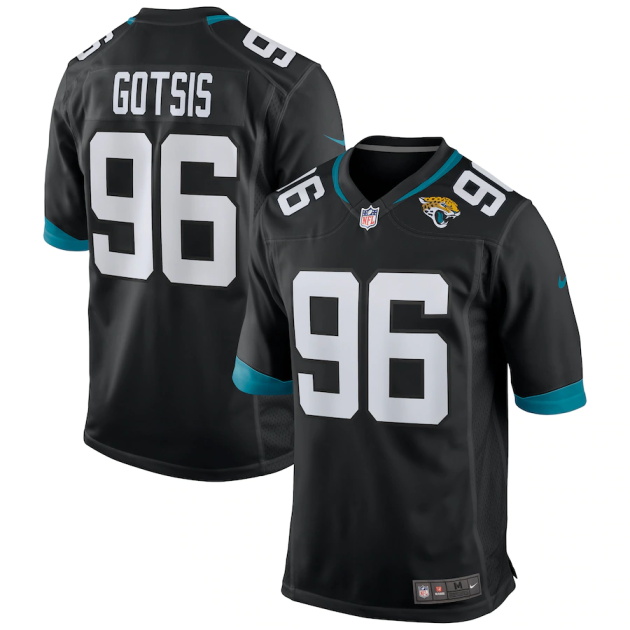 mens nike adam gotsis black jacksonville jaguars game jersey